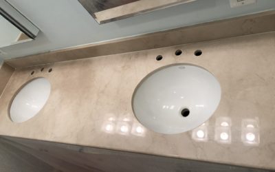 Crema Marfil Marble Vanity Restoration | Chevy Chase, MD