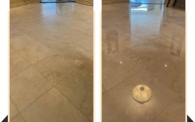 Crema Marfil Marble Floor Restoration at the Historic Watergate Condominium in Washington, D.C.